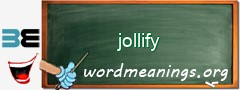 WordMeaning blackboard for jollify